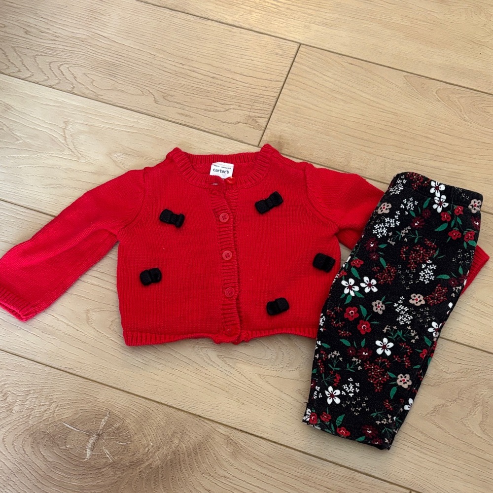 Carter's Red Knit Cardigan